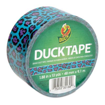Ducktape 1.88" X 10 Yds Duct Tape 3" Core Blue Leopard