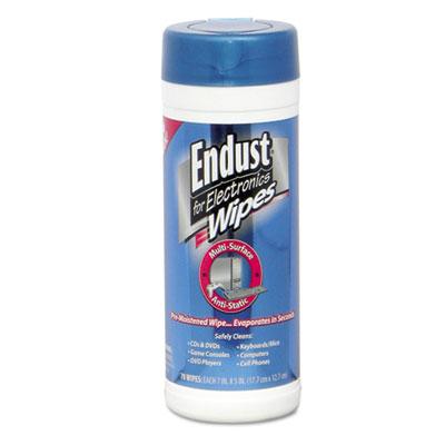Endust Antistatic Premoistened Electronics Wipes Can 70 Wipes