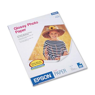 Epson 8-1/2" X 11" 52lb 20-sheets Glossy Photo Paper