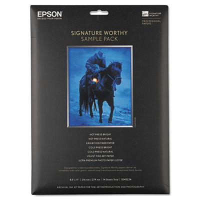 Epson Signature Worthy Paper 8-1/2" X 11" 14-sheets Sample Pack