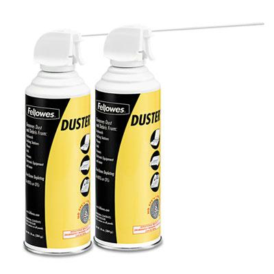 Fellowes 10oz Pressurized 152a Gas Duster Cans 2/pack