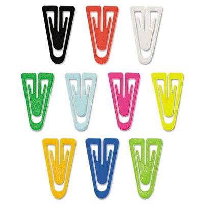 Acco Large Plastic Paper Clips Assorted Colors 200/box