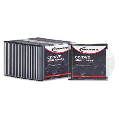 Innovera 25-pack Cd & Dvd Thin Line Storage Case Clear