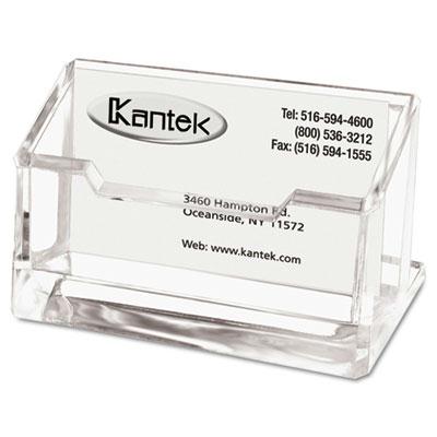 Kantek Acrylic Business Card Holder Holds 80 Cards Clear