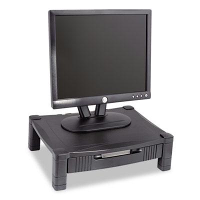 Kantek 3" To 6-1/2" H Height-adjustable Monitor Stand With Drawer Black