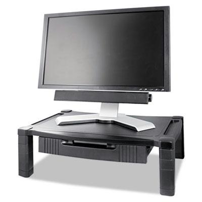 Kantek 3" To 6-1/2" H Wide Deluxe Monitor Stand With Drawer Black