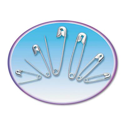Charles Leonard Assorted Nickel-plated Steel Safety Pins 50/pack