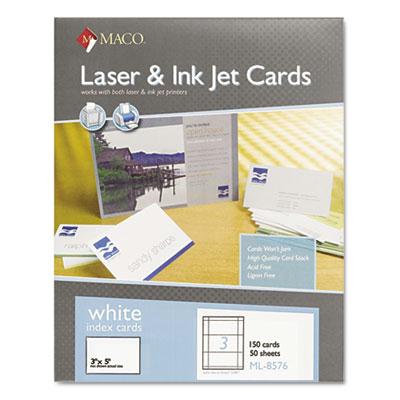 Maco 3" X 5" 150-cards Unruled Index Card Stock