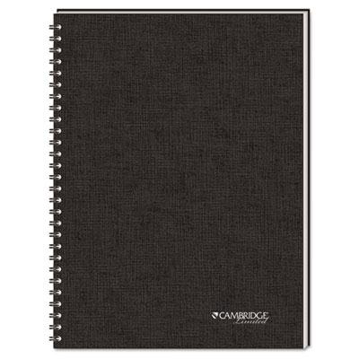 Cambridge 5-3/8" X 8" 80-sheet Legal Rule Meeting Notebook Black Cover