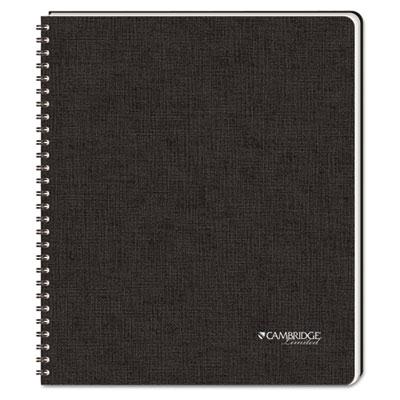 Cambridge 8-1/2" X 11" 96-sheet Legal Rule Hardbound Notebook Black Cover