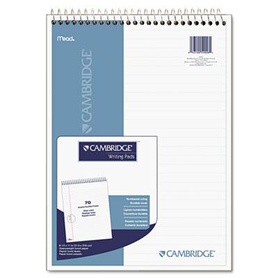 Cambridge 8-7/8" X 11" 70-sheet Numbered Legal Rule Notepad White Paper