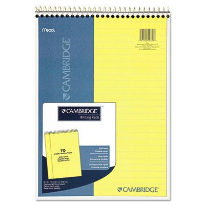 Cambridge 8-7/8" X 11" 70-sheet Legal Rule Notepad Canary Paper