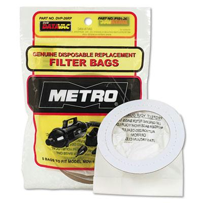 Metro Datavac Replacement Bags For Handheld Steel Vacuum & Blower 5/pack