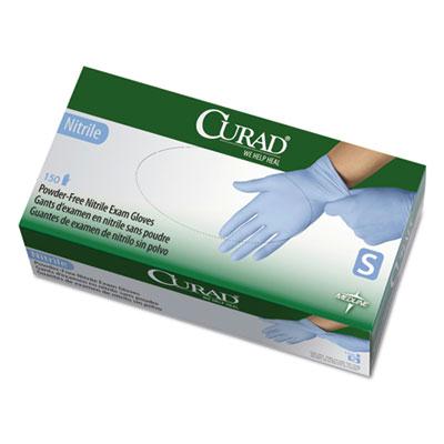 Curad Small Powder-free Nitrile Exam Glove Blue 150/box