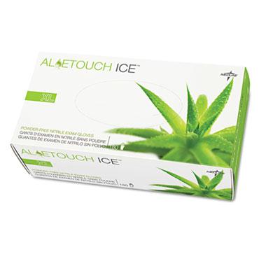 Medline Aloetouch Ice Small Nitrile Exam Gloves Green 200/box