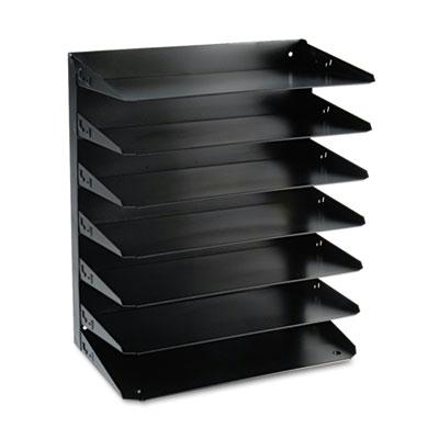 Steelmaster 7-section Steel Multi-tier Horizontal Organizer Black