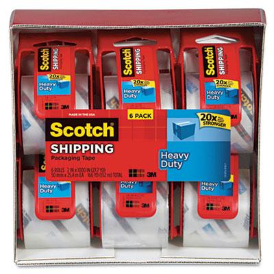 Scotch Heavy-duty Packaging Tape With Dispensers Clear 6-pack 1-1/2" Core