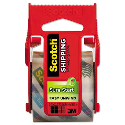 Scotch Sure Start Packaging Tape With Dispenser 1.5" Core