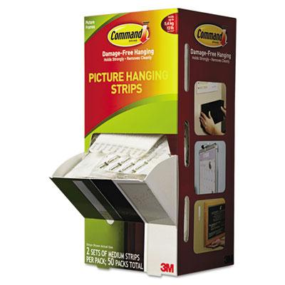 Command 5/8" X 2-3/4" Picture Hanging Strips White 50/carton