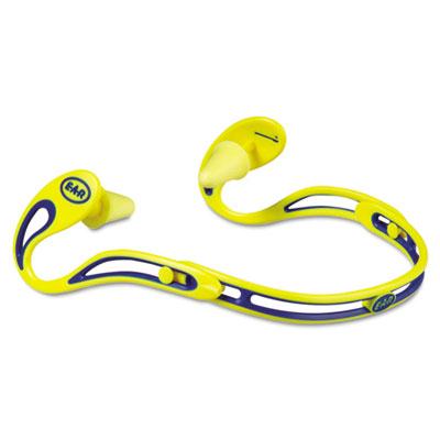 3m Ear Swerve Banded Hearing Protector With Flex 28 Earplug Tips Yellow