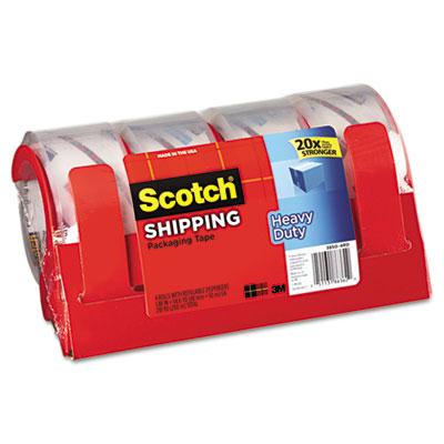 Scotch Heavy-duty Packaging Tape With Dispensers Clear 4-pack 3" Core
