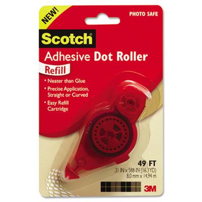 Scotch 3/10" X 588" Refillable Adhesive Dot Roller