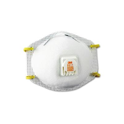 3m 8511 N95 Cool Flow Exhalation Valve Particulate Respirator 10/box