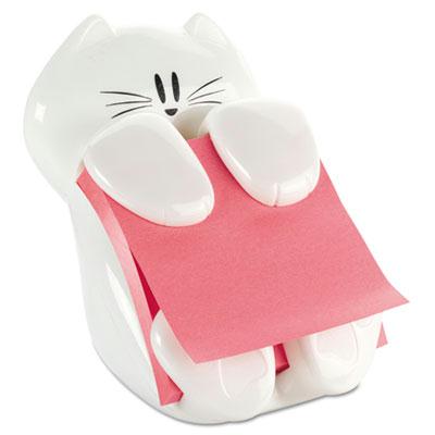 Post-it Pop-up Note Dispenser Cat Shape For 3" X 3" Pads White