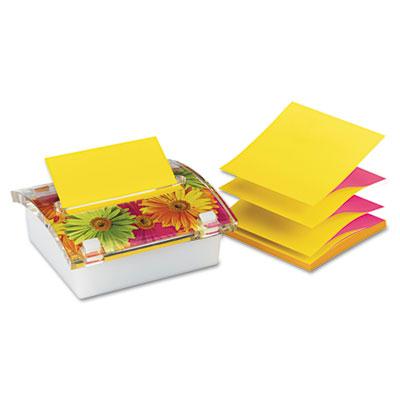 Post-it Pop-up Note Dispenser With Designer Daisy Insert For 3" X 3" Pop-up Notes