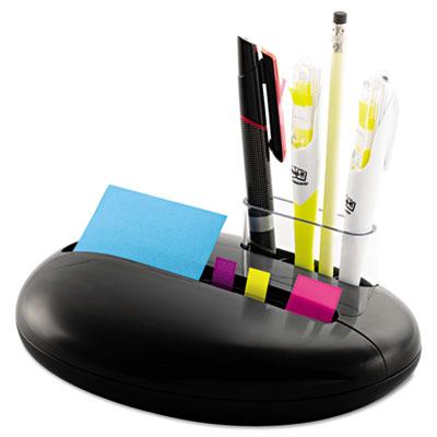 Post-it Note And Flag Combo Pebble Dispenser For 3" X 3" Pads Black