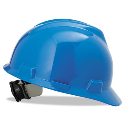 Msa V-gard Fas-trac Ratchet Suspension Hard Cap Size 6-1/2 To 8 Blue