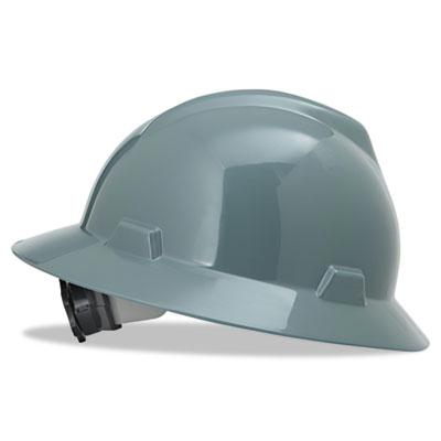 Msa V-gard Fas-trac Ratchet Suspension Hard Hat Size 6-1/2 To 8 Gray
