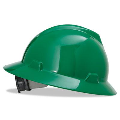 Msa V-gard Fas-trac Ratchet Suspension Hard Hat Size 6-1/2 To 8 Green