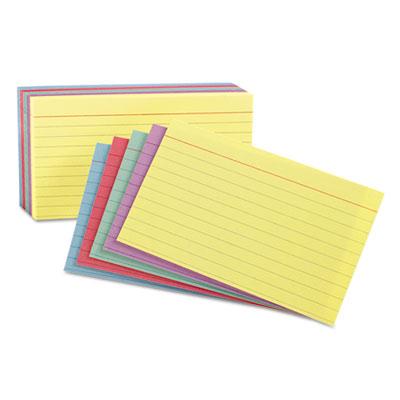 Oxford 3" X 5" 100-cards Assorted Colors Ruled Index Cards