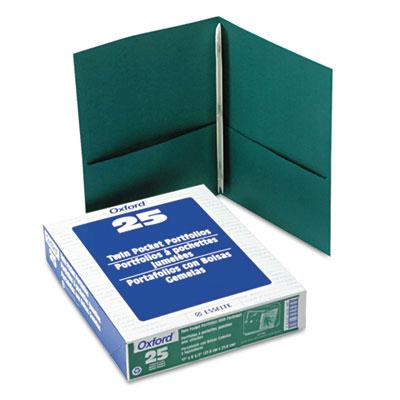 Oxford 1/2" Capacity 8-1/2" X 11" 3-fastener Twin-pocket Folders Hunter Green 25/box