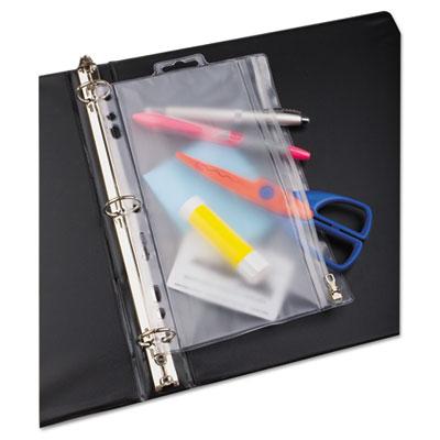 Oxford 6" X 9-1/2" Zippered Ring Binder Pocket Clear/white