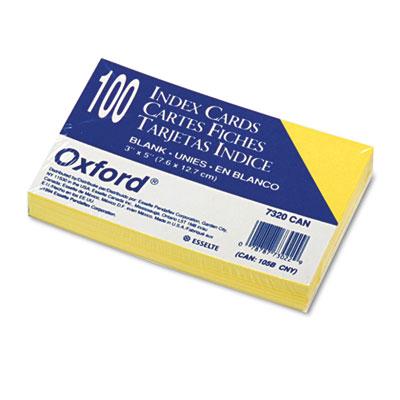 Oxford 3" X 5" 100-cards Canary Unruled Index Cards
