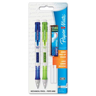 Paper Mate Clear Point #2 0.9 Mm Assorted Colors Plastic Mechanical Pencils 2-pack