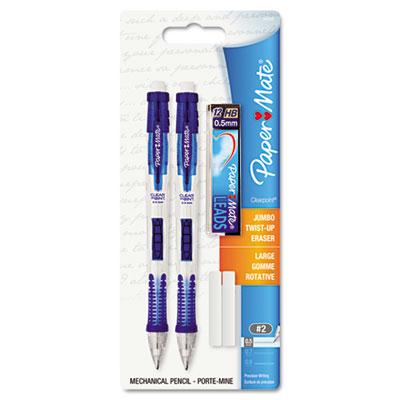 Paper Mate Clear Point #2 0.5 Mm Assorted Colors Plastic Mechanical Pencil Starter Set