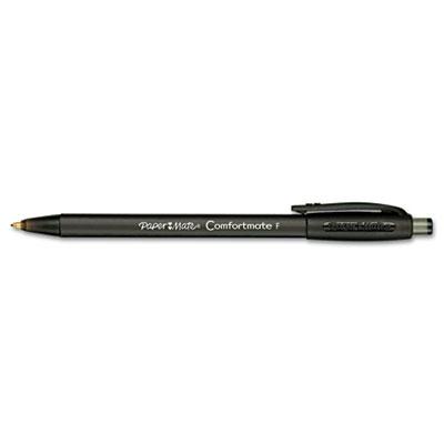 Paper Mate Comfortmate 0.8 Mm Fine Retractable Ballpoint Pens Black 12-pack