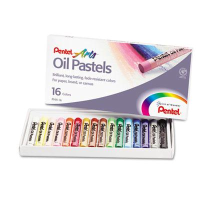 Pentel 16-color Oil Pastel Set With Carrying Case Assorted 16/set