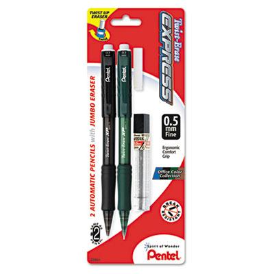 Pentel Twist-erase Express #2 0.5 Mm Assorted Colors Mechanical Pencil Starter Set