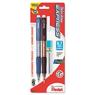 Pentel Twist-erase Express #2 0.7 Mm Assorted Colors Mechanical Pencil Starter Set