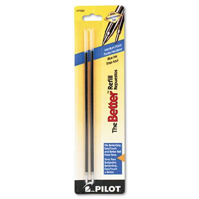 Pilot Refill For Medium Stick Ballpoint Pens Blue Ink 2-pack