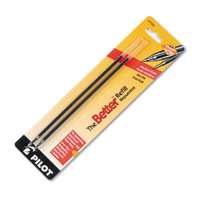 Pilot Refill For Medium Stick Ballpoint Pens Red Ink 2-pack