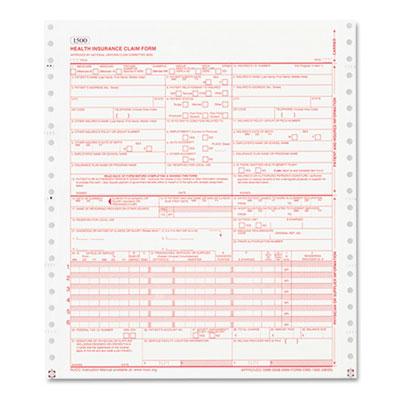 Paris Business Products 9-1/2" X 11" Cms Insurance Claim Form White/white 1000-forms