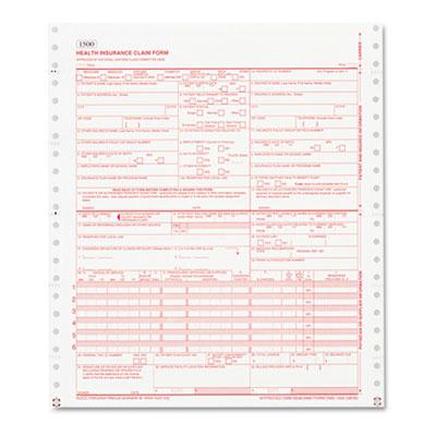 Paris Business Products 9-1/2" X 11" Cms Insurance Claim Form White/canary 1000-forms