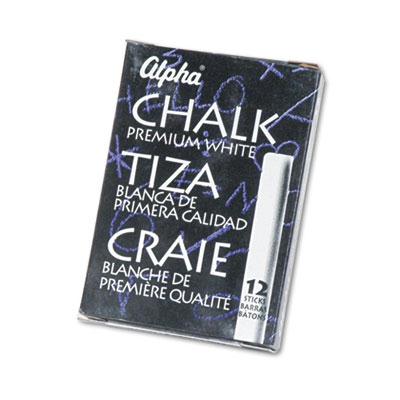 Quartet Alpha Low-dust 2-3/4" Chalk White 12-sticks