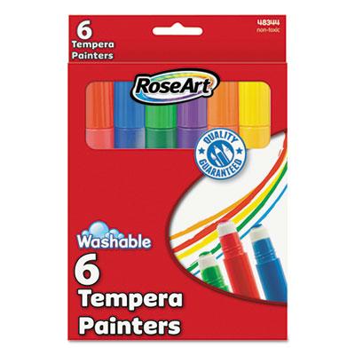Roseart Washable Tempera Painters Assorted 6/set