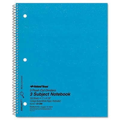 National Brand 8-7/8" X 11" 150-sheet College Rule Notebook Blue Cover